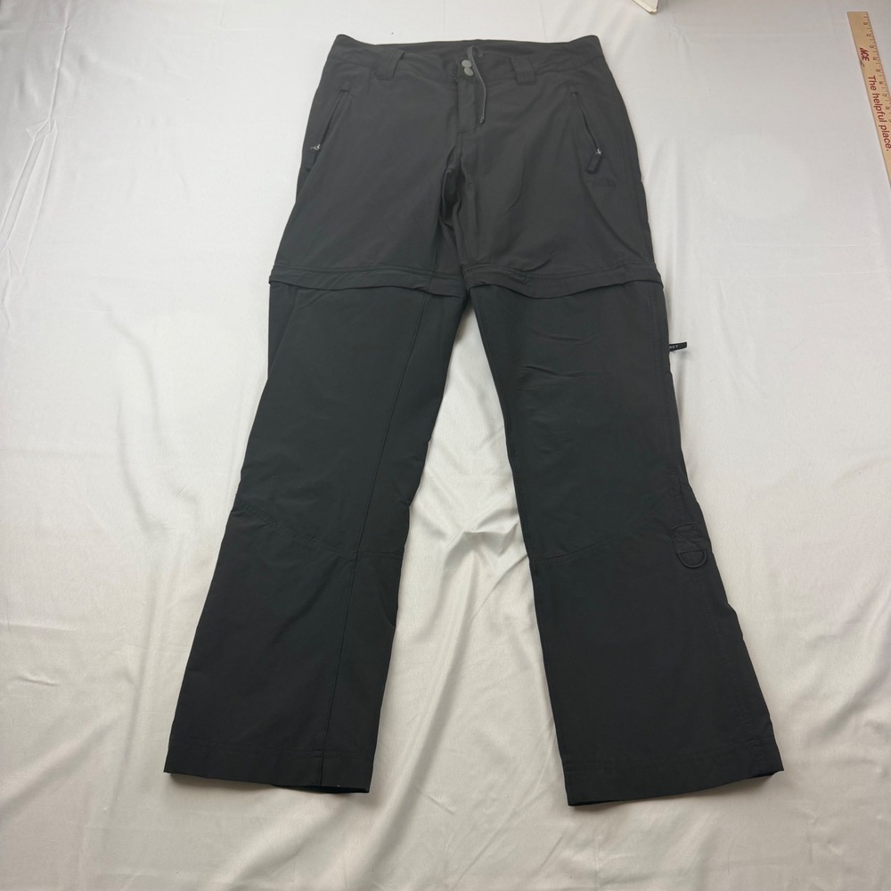 The North Face Convertible Pants Womens 8 Black Hiking Zip Off TCN3/TMN3